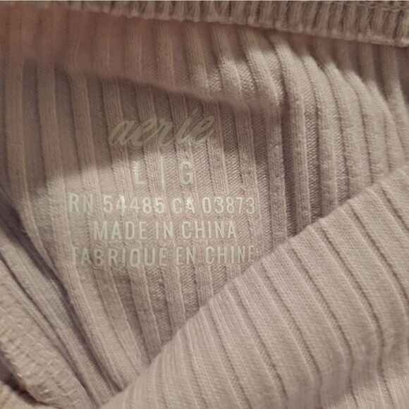 NWT Aerie Lavender Kick-It Ribbed High Waisted Super Flare Pants Large - Picture 11 of 11